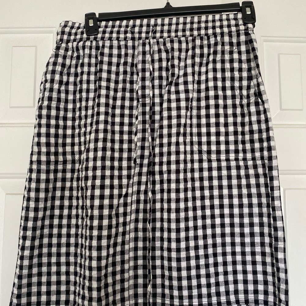 New York checkered skirt black and white M